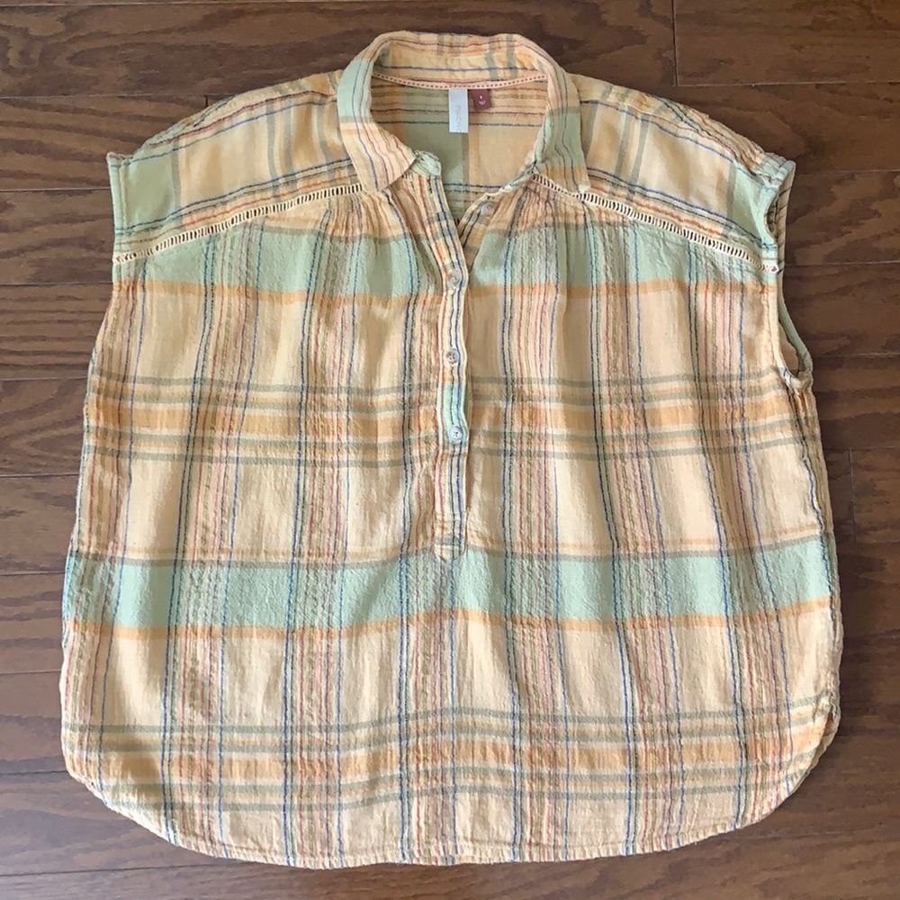 Anthropologie Plaid Tank Top